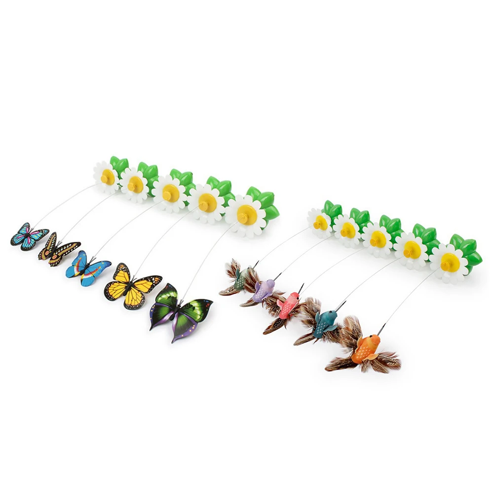 

Electric Rotating Funny Cat Toy Bird Butterfly Pet Trainning Random Color