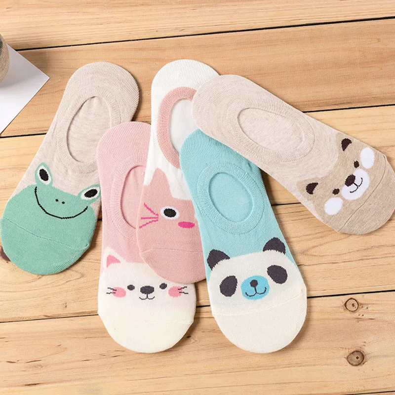 Новинка женские яркие разноцветные короткие носки из 100% хлопка с рисунком