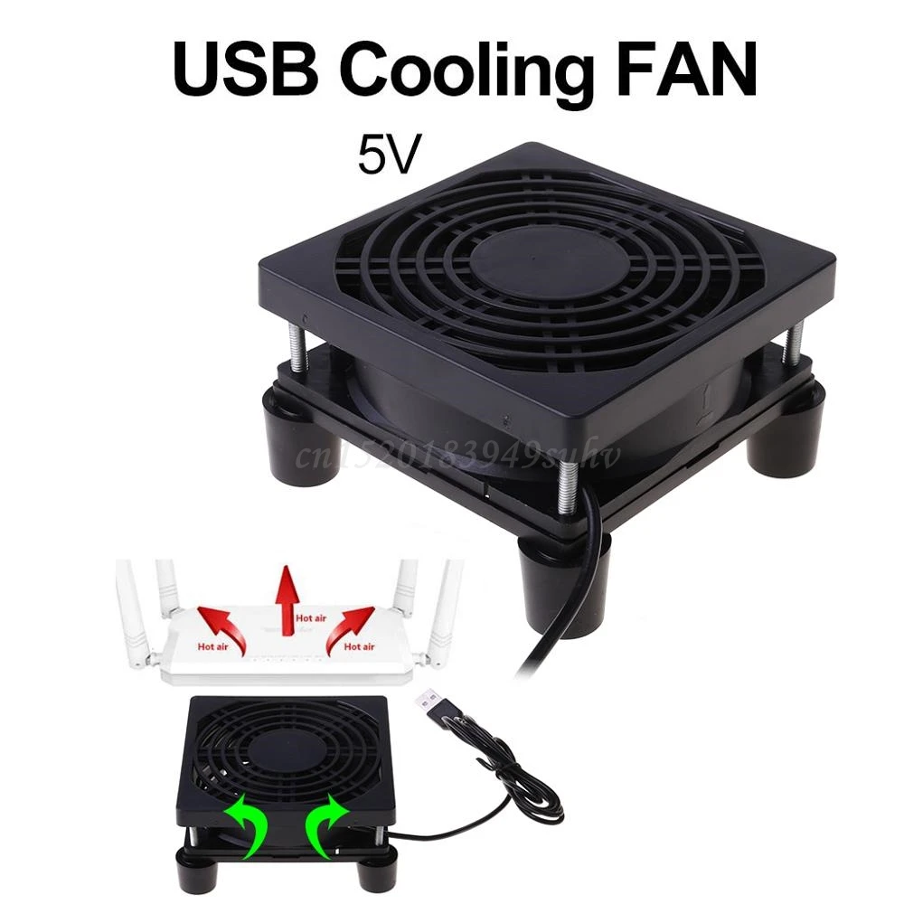 

Охлаждающий вентилятор 9 см/12 см, 5 в постоянного тока, источник питания USB, тихий вентилятор для маршрутизатора, ТВ, приставка, радиатор, куле...