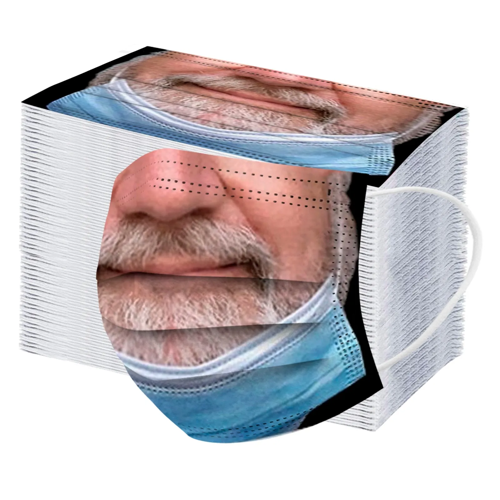 

100pcs Adult Funny Printing Adjustable Comfortable 24H Shipping Outdoor Three Layer Protective Breathable Mask