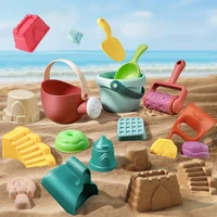 kids beach toys 1 17pcs baby beach play set safe silicone sandbox set summer sand play sand water game beach play cart set