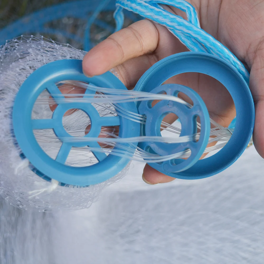 XC LOHAS Chain Fishing Net Network Casting Mesh Throw Hand Fish With Flying Disc Sinkers Cast For | Спорт и развлечения