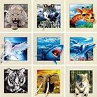 Алмазная 5D живопись сделай сам, животные, тигр, полная Стразы, алмазная вышивка, пейзаж, мозаика, специальная картина, украшение для дома