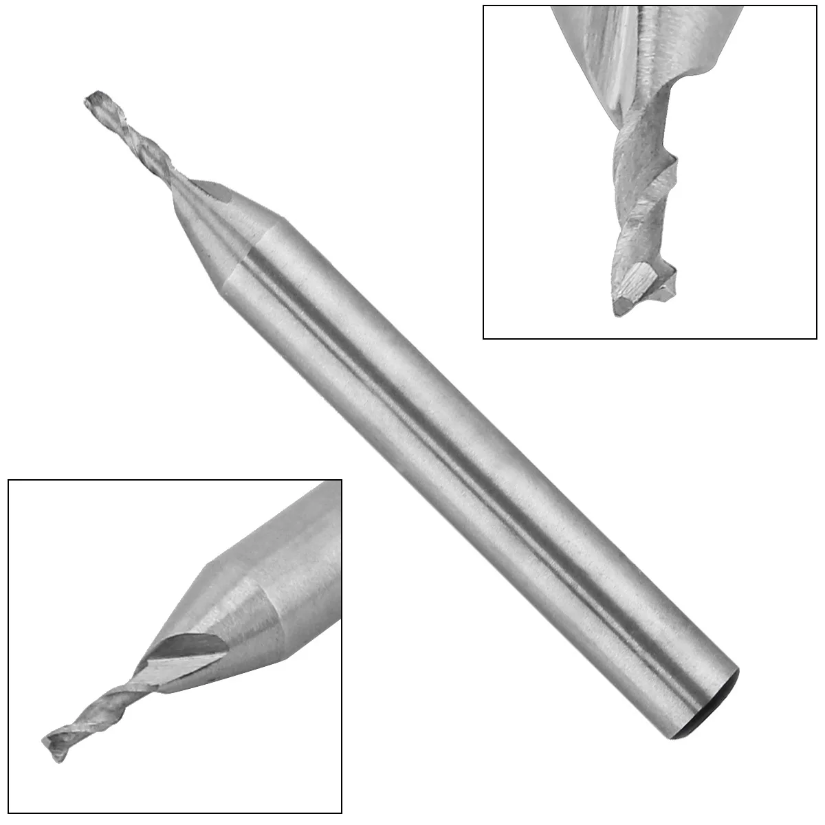 Концевая фреза из быстрорежущей стали с 2 канавками 1 5 мм и супер твердым прямым