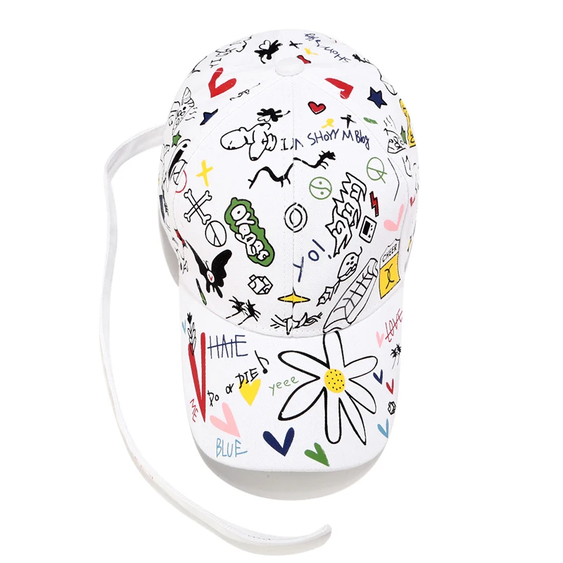 FS 2021 зимняя уличная бейсбольная кепка с принтом граффити для мужчин и женщин