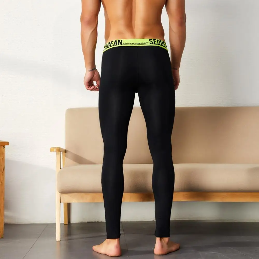 New Autumn Winter Underwear Men Cotton calzoncillos largos hombre Solid Long Johns Warm Thermal Underpants Sexy Pants leggings
