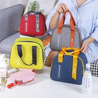 portable canvas insulated lunch box bag high capacity thermal picnic school bento cooler bags pouch food storage container