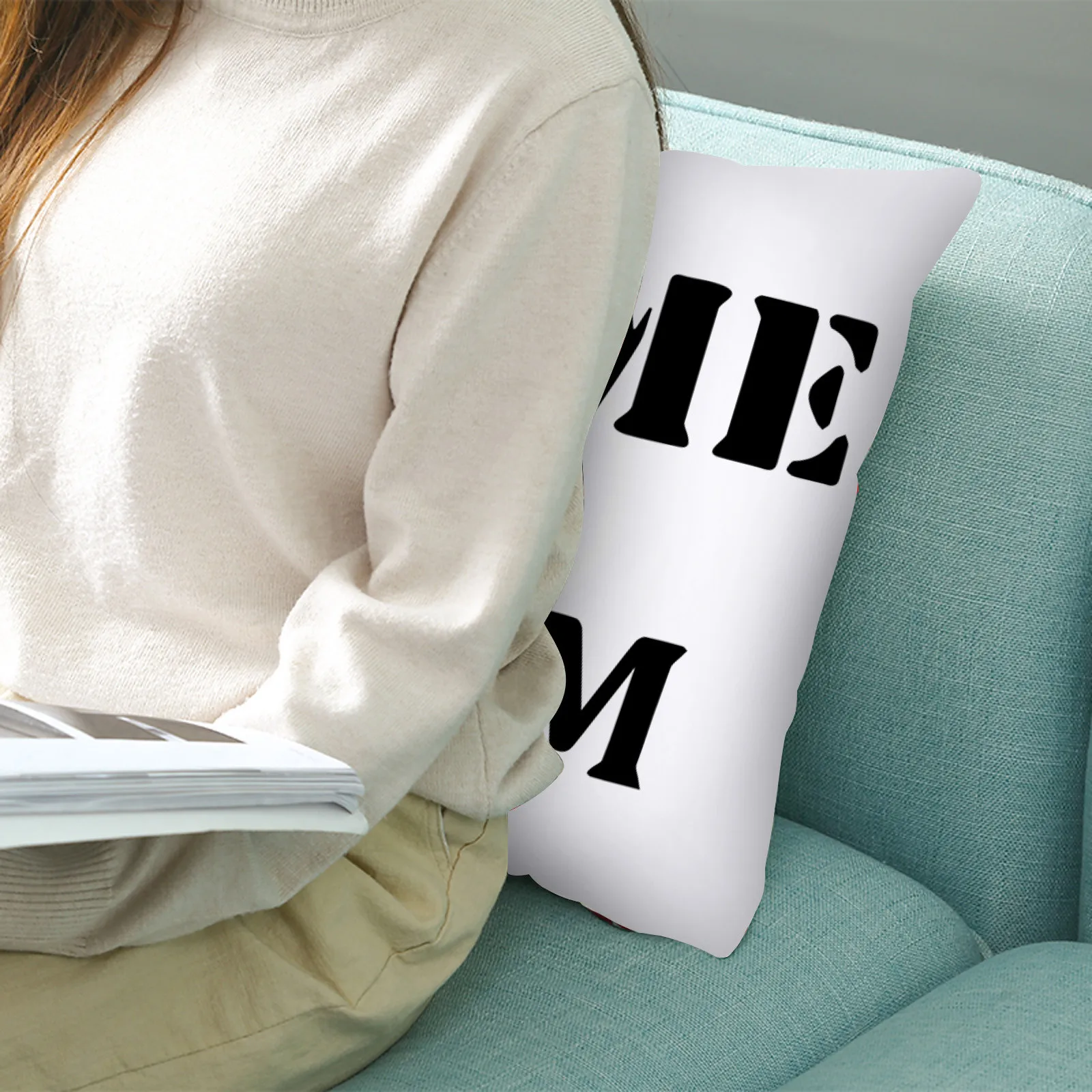 

Mother's Day Pillowcase Love Peach Skin Sofa Pillowcase Office Cushion Cover Pillow Cases Polyester Gifts Festival Home Decor