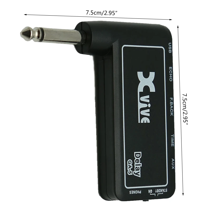 Миниатюрный перезаряжаемый разъем для электрогитары наушники с цифровым