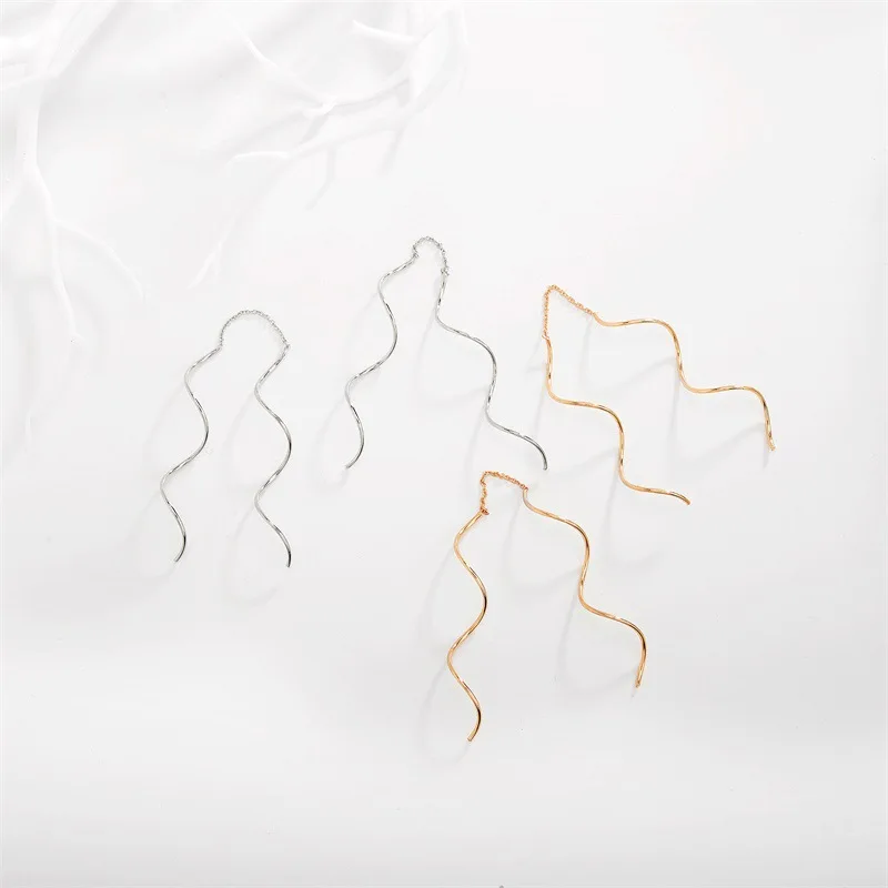 Уникальные женские длинные серьги цепочки|Серьги-подвески| |