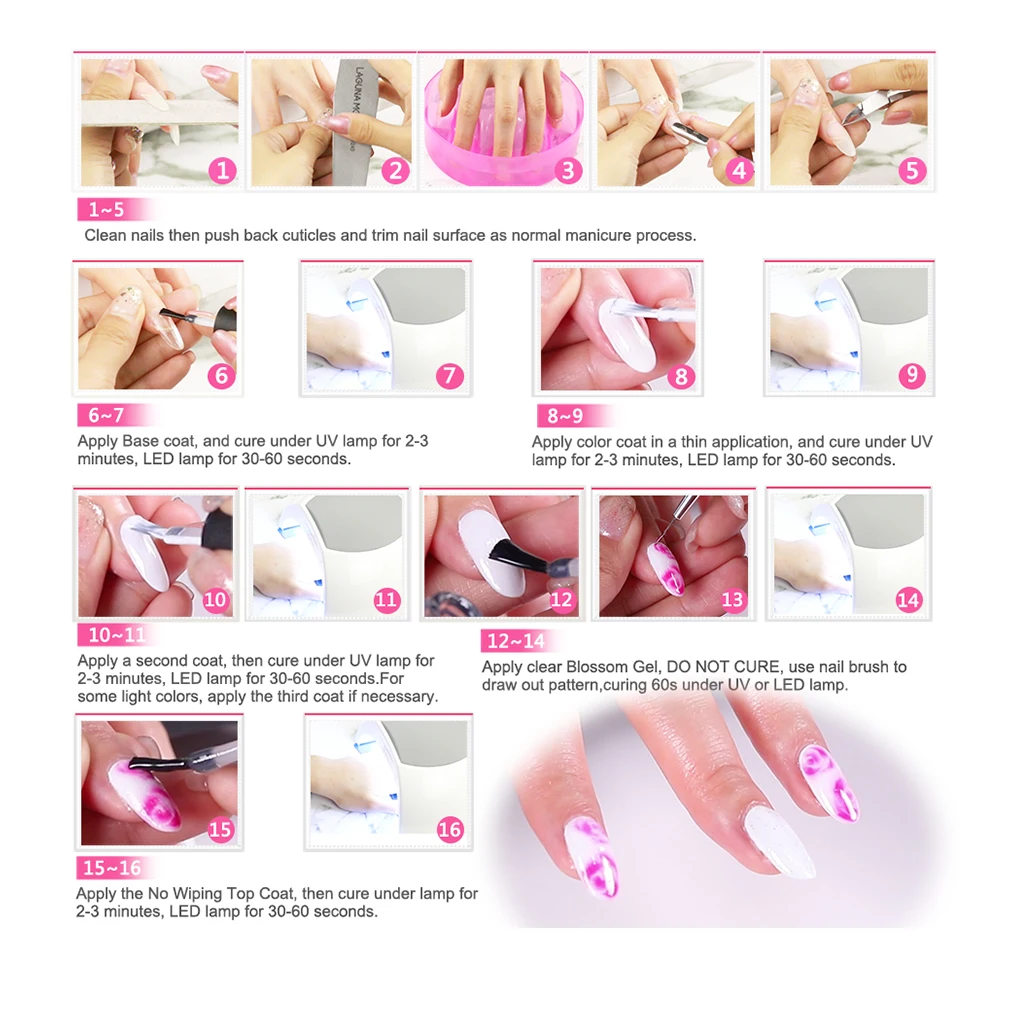 CLAVUZ Цветок Гель лак жидкость для снятия лака от УФ светодиодный ногтей праймер