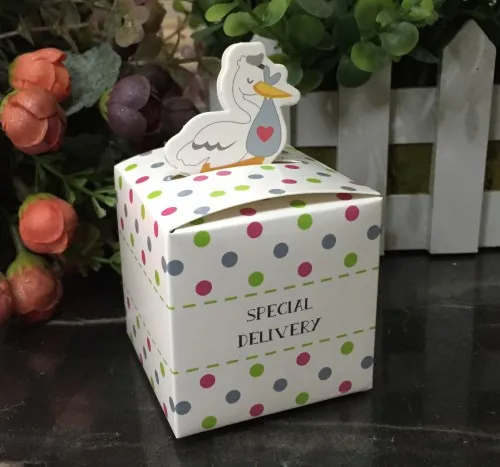 (100 шт./лот) Подарочная коробка для детского душа маленькая специальная доставка