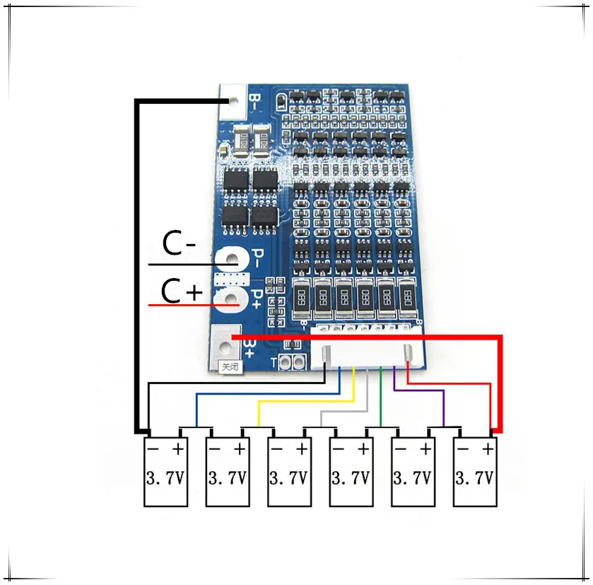 Защитная плата для литиевых батарей Balance BMS 6S 20A 22 2 в защитная 18650 25 защита от