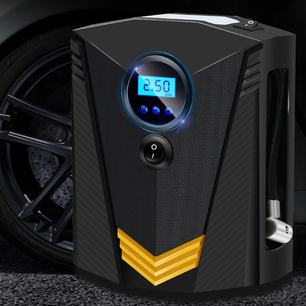 Автомобильный воздушный насос автомобильный с цифровым дисплеем 12 В портативный