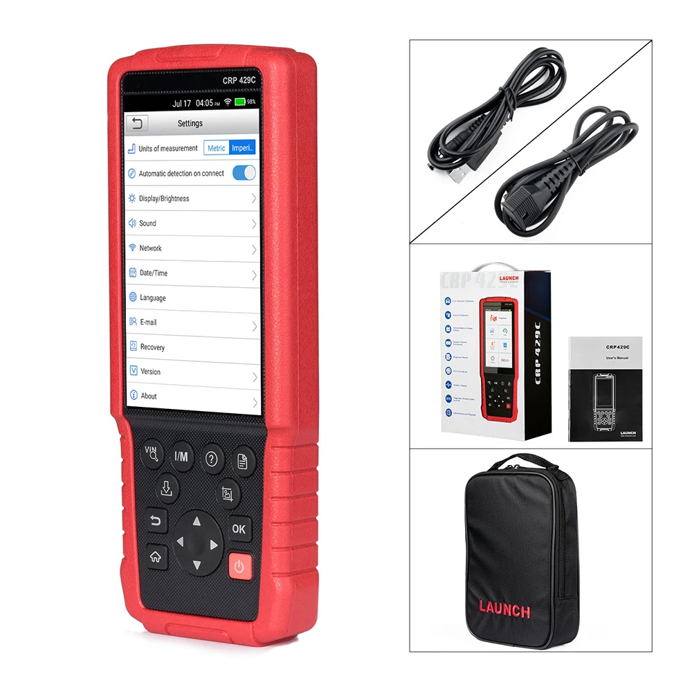 LAUNCH X431 CRP429C OBD2 считыватель кодов для двигателя/ABS/подушки безопасности/AT+ 11 сервис CRP 429C Авто диагностический инструмент Многоязычный pk CRP129