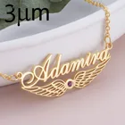 Ожерелья с именем 3UMetetr, ожерелье из циркония и нержавеющей стали с индивидуальным именем