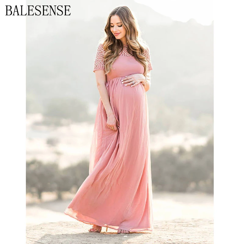 Кружевные шифоновые платья для беременных с коротким рукавом фотосессии платье