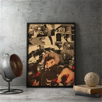 japan high popularity anime tokyo ghoul old style canvas painting poster retro style canvas art painting home decoration poster