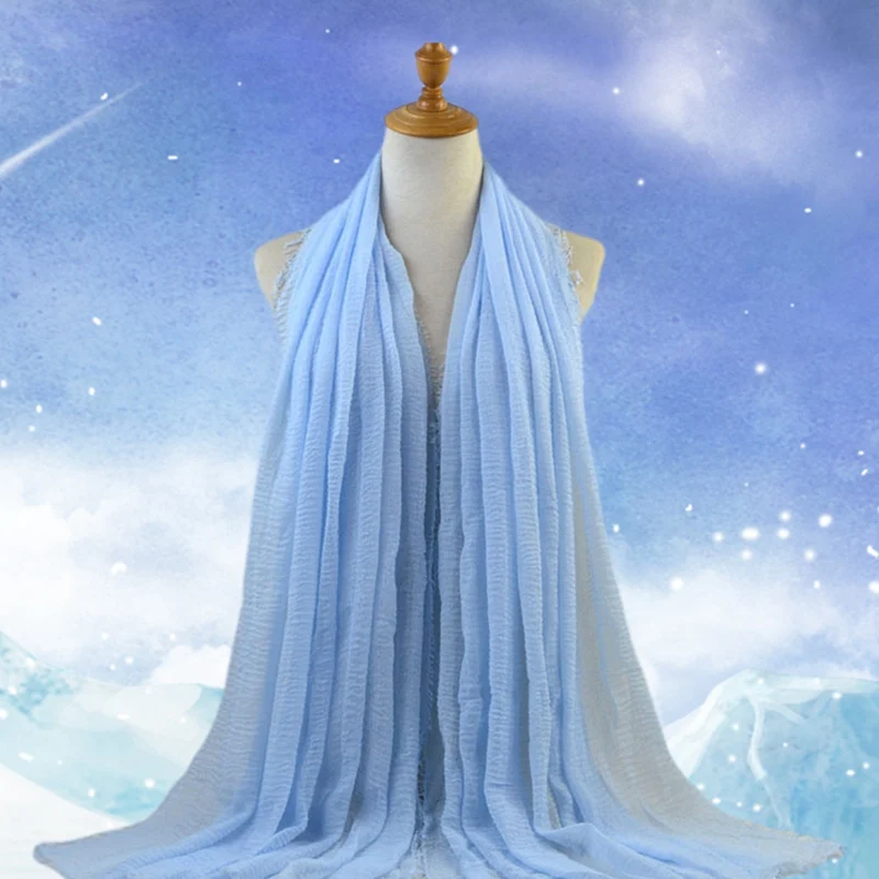

2021 Plain Cotton Hijab Shawl Scarf Women Solid Color Long Shawls And Wraps Muslim Hijabs Scarves Ladies