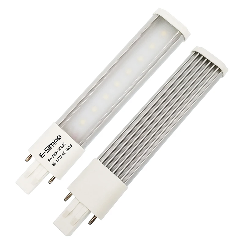 50 шт в наборе 5W горизонтальный встраиваемые 2 контактный G23/GX23/2G7/2GX7 трубки лампы CFL