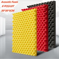 8 pcs 50x50x5cm studio acoustic foam ktv soundproof foam sound absorption treatment panel sound wedge protective sponge