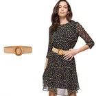 Ремень женский в стиле бохо, широкий, с деревянной пряжкой