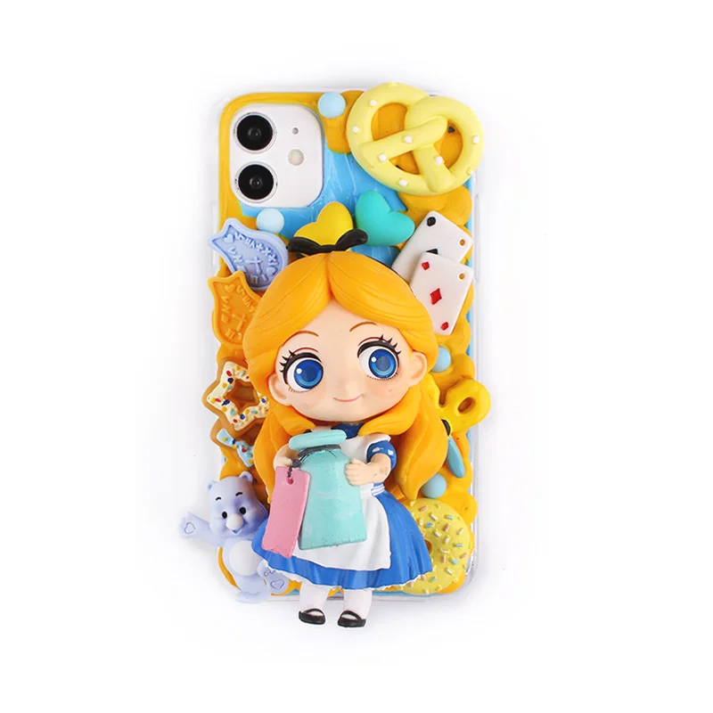 

Handmade Case For Samsung S21/s20 ultra DIY phone shell galaxy s20 FE 3D Customized Cover s10 Creamy Gel Kawaii Princess note 20