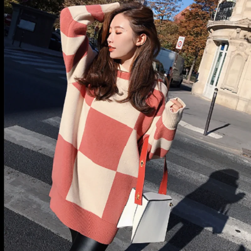 Милый свитер с капюшоном для женщин осень и зима 2020 новый свободный средней длины