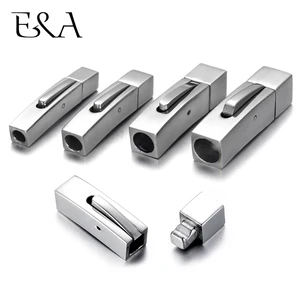 Застежка байонетная из нержавеющей стали, 3 мм, 4 мм, 5 мм, 6 мм, отверстие нажимной замок сделай сам, кожа кнопки для браслета застежки для изготовления украшений, 2 шткомплект