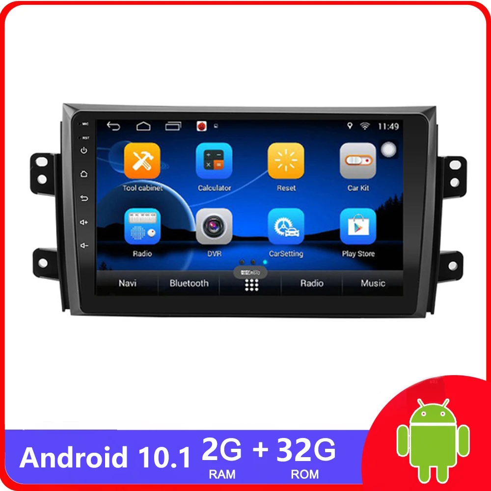 

2 DIN Автомобильный Android 11 Радио мультимедийный плеер для Suzuki SX4 2006-2013 четырехъядерный 9 "1024*600 Bluetooth 2 Din автомобильный DVD GPS Navi