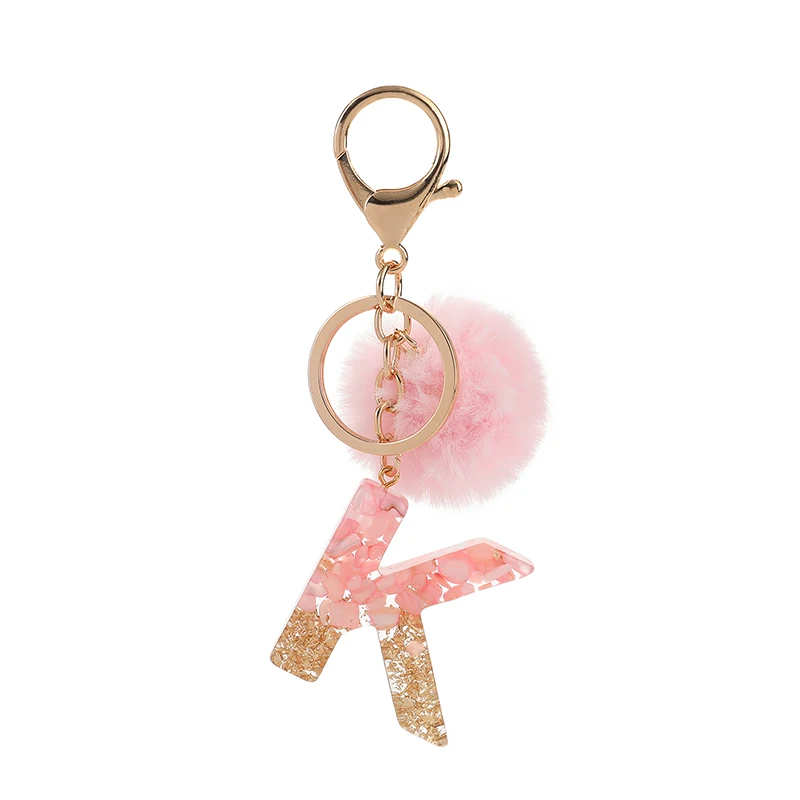 1 шт. брелок с надписью на английском языке розовый камень золотой лист