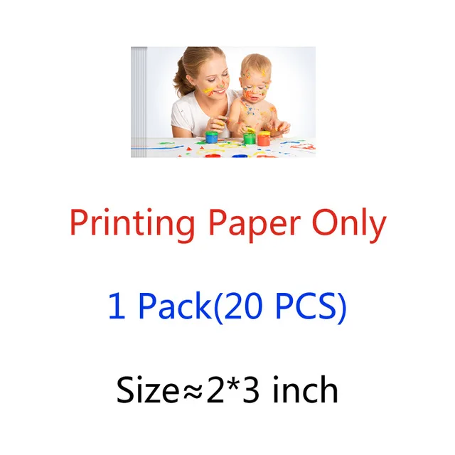 Paper 20 PCS Only huawei мини-фотопринтер AR принтер Zink портативный карманный Bluetooth принтер для iOS Android телефон DIY Share 500 мАч CV80 - Цвет: Paper 20 PCS Only
