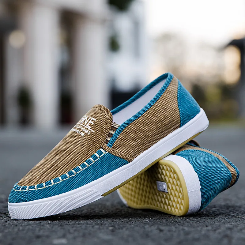 2020 Новая повседневная обувь мужская парусиновая дышащие удобные туфли мужские