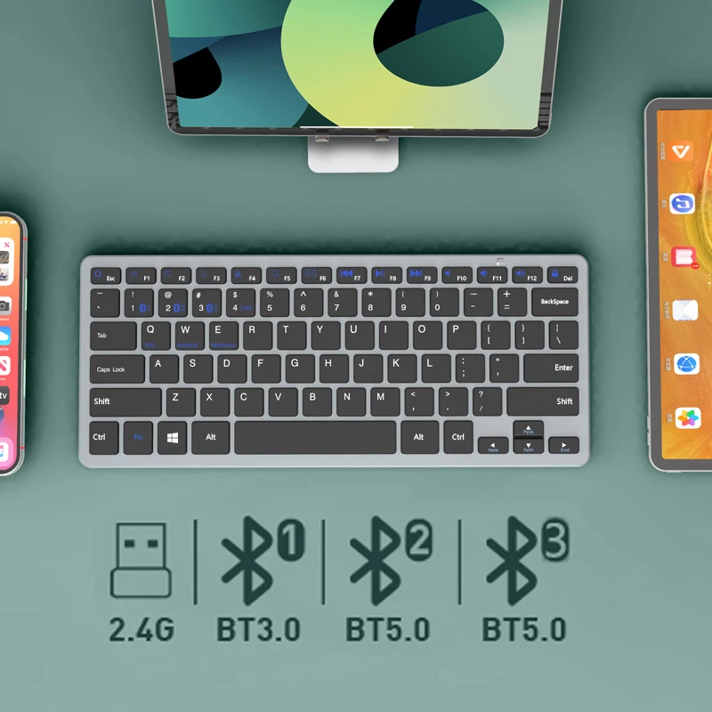 Bluetooth 5 0 и 2 4G Беспроводная клавиатура мышь комбо Мини мультимедийная Набор для