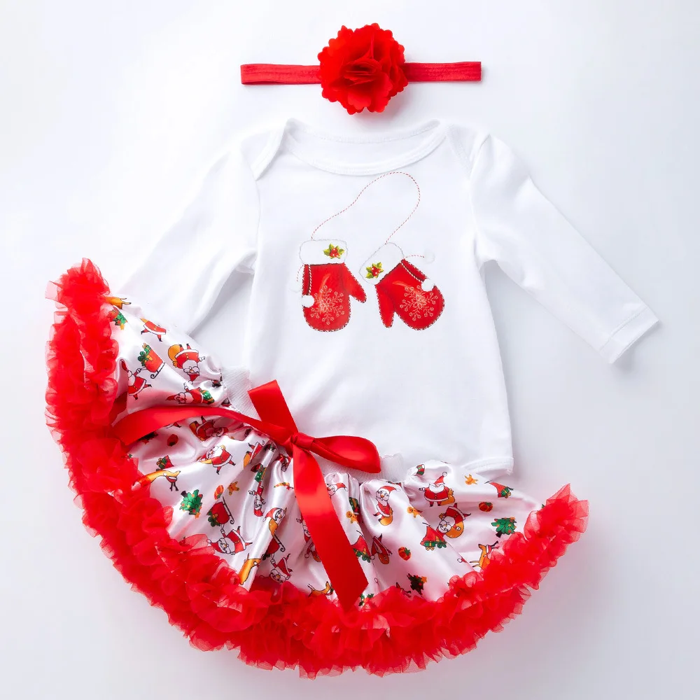 Одежда для малышей Рождественский комбинезон с длинными рукавами и рисунком