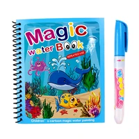 cartoon magic water painting coloring book with pen set children kid education teaching diy sketch drawing graffiti comics album