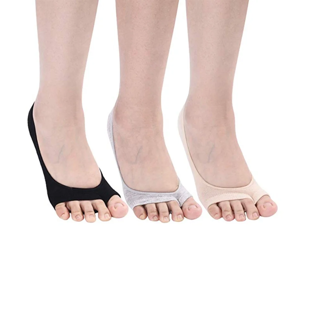 

3 Pairs of Bamboo Fiber Silicone Socks Anti-Skid Boat Socks Invisible Socks Shallow Mouth Socks (Black)