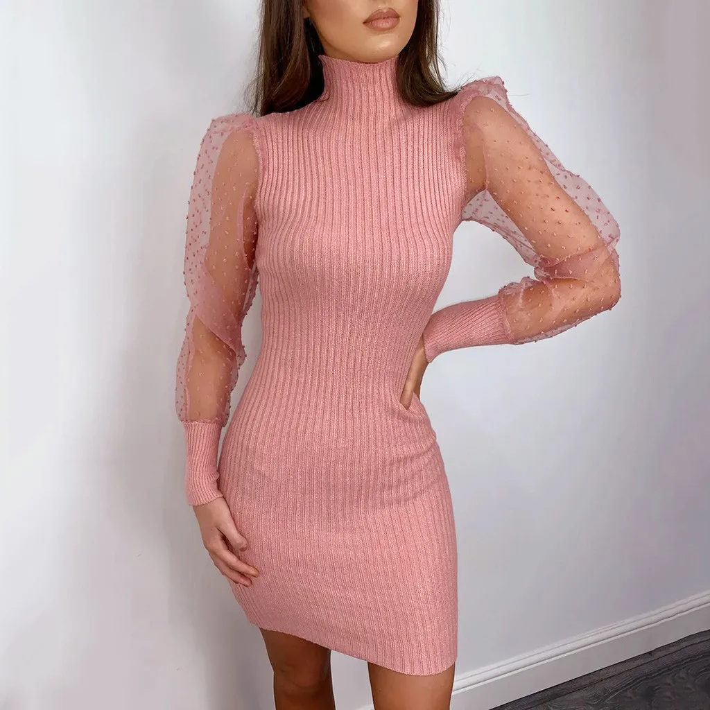 Женское прозрачное Сетчатое твидовое платье белое осеннее мини-платье с лентами