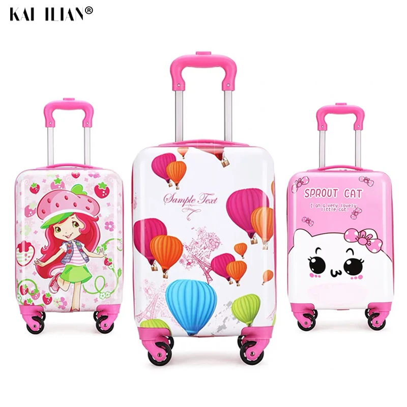 18 5 дюймов детский мультяшный чемодан на колесиках детская тележка для багажа