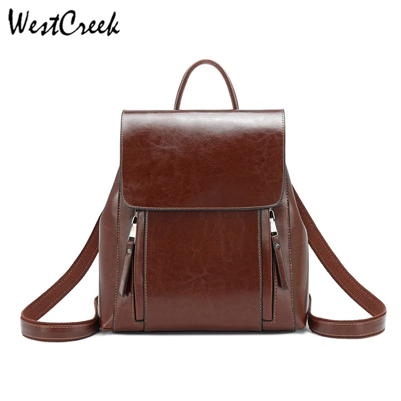 Женский брендовый рюкзак westкрик из натуральной кожи на плечо 2019 | Багаж и сумки