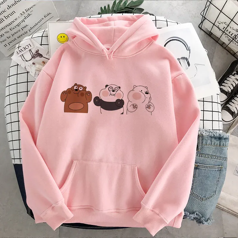 

Winter Loose Casual Oversized Women Sweatshirts Tops Pocket Clothes Spring Pullovers Hoodies Ulzzang Bear Sweatshirt Long Sleeve