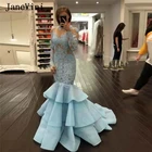 Женское платье с длинным рукавом и круглым вырезом, из органзы