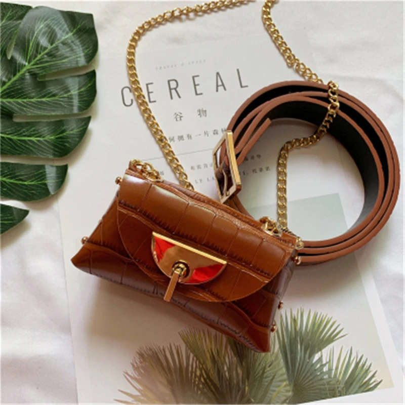 Поясная Сумка из змеиной кожи Женская поясная сумка на плечо крокодиловой