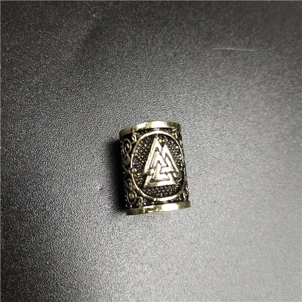 Antique bronze 5 12 стилей руны викингов пробки Бусины Подвески для бороды или волос TIWAZ компас Sol руны Одал Futhark ожерелье с дизайном «Руна» браслет DIY - Окраска металла: Antique bronze 5