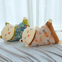 lucky cats pillow dual use sofa back cushion winter hand warmer pillow plush toy japanese style cover office nap pillow gift new
