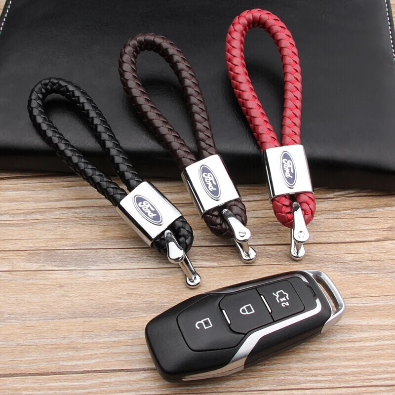 1 шт. креативный подарок подвеска трехцветный Кожаный Плетеный веревочный брелок