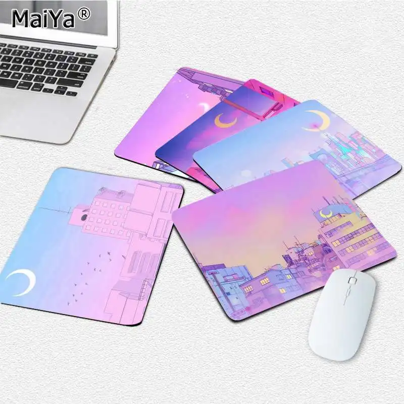 

MaiYa High Quality Pink anime Moon landscape aesthetics art High Speed Mousepad Smooth Writing Pad Desktops Mate gamer mouse pad