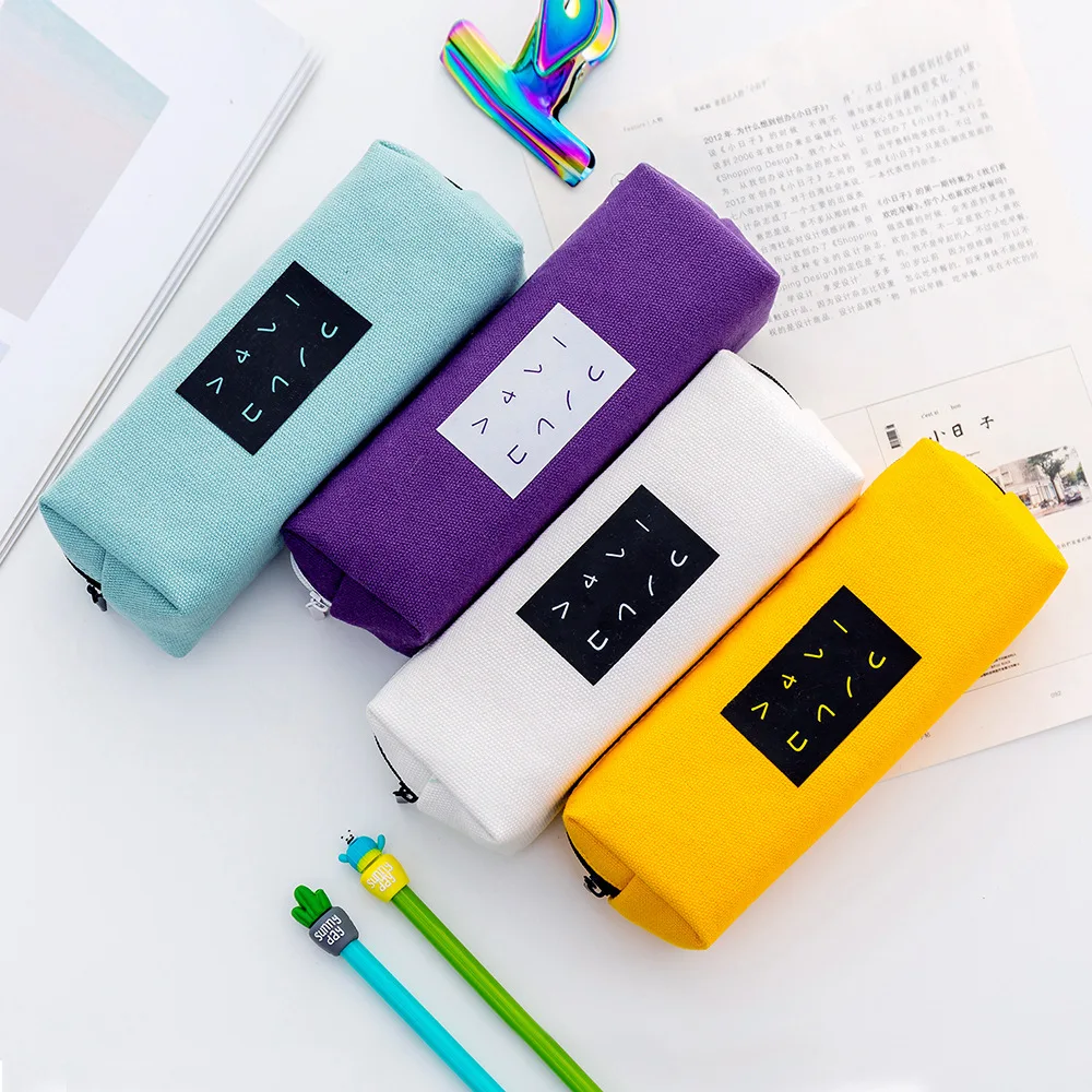 

1PCS Pencil Case Office Stationery Turtle leaf Gift Estuches School Supplies High Capacity Canvas Material Pencil Bag