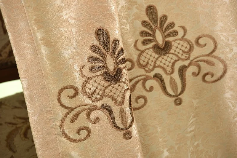 

Simple Modern Curtains Suitable for Bedroom Living Room European Style Shading Embroidery Floor-to-ceiling Windows curtains