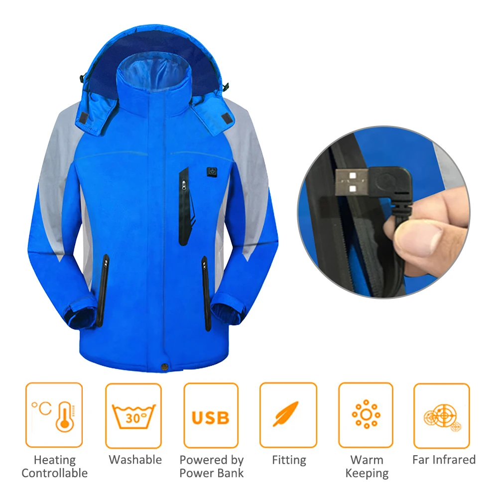 Женское Мужское пальто с подогревом заряжаемая электрическая грелка снегоход
